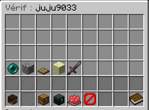Capture en jeu du menu Vérif d'ItemTracker sur le joueur juju9033
